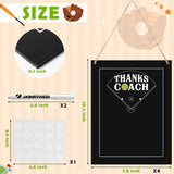 WATINC Thanks Coach Photo Frame - 4pcs Softball Coach Wood Picture Frame Gifts with Pen for Women Men Team Player, Home Office Sports Decorations Hanging Frame Wall Art Photo Album (10.2” x 7.9”)