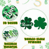 WATINC St. Patricks Tiered Tray Decor - 4PCS 3D Shamrock Wood Centerpiece Table Decorations, Saint Patty's Day Double-Sided Wooden Signs, Irish Blessing Clover Farmhouse Party Decorative for Home