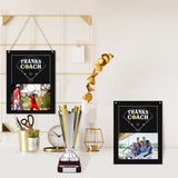 WATINC Thanks Coach Photo Frame - 4pcs Softball Coach Wood Picture Frame Gifts with Pen for Women Men Team Player, Home Office Sports Decorations Hanging Frame Wall Art Photo Album (10.2” x 7.9”)