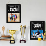 WATINC Thanks Coach Photo Frame - 4pcs Volleyball Coach Wood Picture Frame Gifts with Pen for Women Men Team Player, Home Office Sports Decorations Hanging Frame Wall Art Photo Album (10.2” x 7.9”)