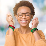 WATINC 48Pcs Happy Juneteenth Silicone Bracelets Black Freedom Day Stretch Wristbands Independence Day Rubber Bracelet Gifts African Afro American Festival Theme Party Supplies Goodie Bag Fillers