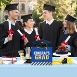 WATINC Graduation Decorations Jumbo Greeting Card Class of 2023, Large Signature Guest Book Board Congrats Grad, Blue Gold Style Celebration Supplies Gifts for Student Graduation Party (22 x 14 Inch)