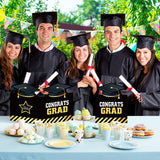 WATINC Graduation Decorations Jumbo Greeting Card Class of 2023, Large Signature Guest Book Board Congrats Grad, Black Gold Style Celebration Supplies Gifts for Student Graduation Party (22 x 14 Inch)