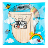 WATINC Thanks Coach Photo Frame - 7pcs Basketball Coach Wood Frame Gifts with Pen for Women Men Team Player, Home Office Sports Decorations Hanging Picture Frame Wall Art Photo Album (10.2” x 7.9”)