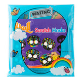 WATINC 30pcs Day of The Dead Skull Scratch Mask Gift Set for Kids, Halloween DIY Magic Scratch Paper, Skull Craft Kit to Mexican School Classroom Activity Art Project Party Favors Supplies