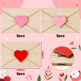 WATINC 15PCS Valentine's Day Tiered Tray Decor, Happy Valentines Mini Wooden Envelopes Decorations with Heart, Romantic Tabletop Centerpiece for Gumball Machine Filler Wedding Engagement Party