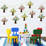 WATINC 24 Pack Spring Tree Craft Kit, Make Your Spring Tree Hanging Ornaments, Springtime Flowers Leaves Trees DIY Party Decoration for Kids, Fun Activities Stickers Game for Home Classroom Preschool