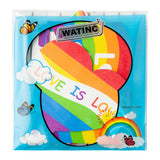 WATINC 4pcs Gay Pride Rainbow Wooden Table Topper Centerpiece Decorations, LGBT Pride Month Party Wood Tiered Tray Signs Table Decor, Love is Love Detachable Tabletop Supplies for Home Kitchen