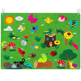 WATINC Insect Teaching Felt Board Story Set 3.5 Ft 45Pcs Preschool Bug Animals Caterpillar Bee Butterfly Dragonfly Storytelling Flannel Early Learning Play Kit Wall Hanging Gift for Toddlers