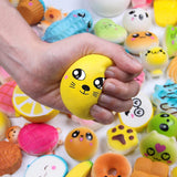 WATINC Random 30pcs Squeeze Toys, Cream Scented Slow Rising Kawaii Squeeze Toys, Medium Mini Size Simulation Lovely Toy, Phone Straps, Goodie Bag Egg Filler,