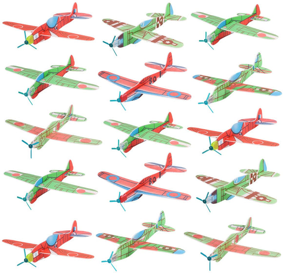 WATINC 36pcs Glider Airplanes, Birthday Party Plane, Manual Throwing, Challenging, Outdoor Sports Toy, Flying Model Foam Airplane, Kids Gift Fun (Glider Plane 36P)