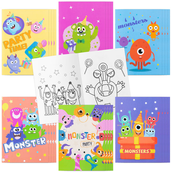WATINC 24pcs Monster Coloring Books for Kids, Color Drawing DIY Story Art Doodle Booklet Painting Books Drawing Coloring Book Creative Activity Party Supplies Book Gift Class Party Favor for Kids