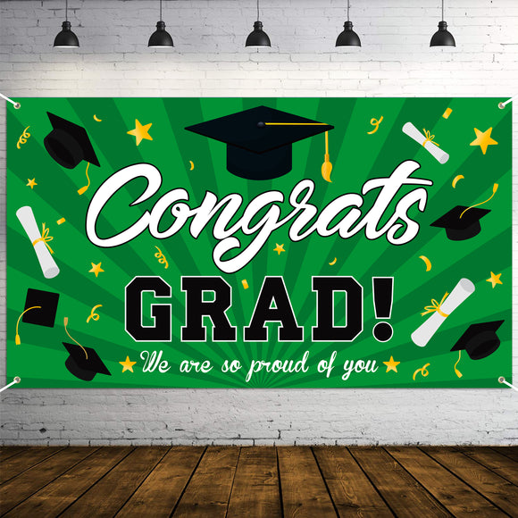 WATINC Congrats Grad Backdrop Banner 2022 Graduation Decorations 78