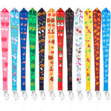 WATINC 12 Pcs Seasonal Holiday Lanyards for ID Badges, Flat Hall Pass Lanyards with Stainless Swivel Hook, Neck Office Cruise Lanyard for ID Holders, Multiuse, Gift for New Year Easter