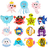 WATINC 15Pcs Ocean Animal Paper Plate Art Kit Under The Sea Themed DIY Art Project Turtle Whale Shark Octopus Jellyfish Crab Party Favors Decorations Preschool Classroom Activities for Boys Girls