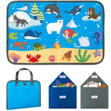 WATINC Ocean and Polar Animals Theme Travel Felt-Board Story Set Under The Sea Arctic Animal 2 Sets Felt Storytelling Board Early Learning Interactive Play Kit Flannel Felt Board Stories for Preschool