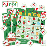 WATINC 41pcs Christmas Bingo Game, Christmas Party Games with 24 Players , Christmas Bingo Cards for Kids School Classroom Party Supplies Activity, Christmas Eve Surprise, Party Favor for Family