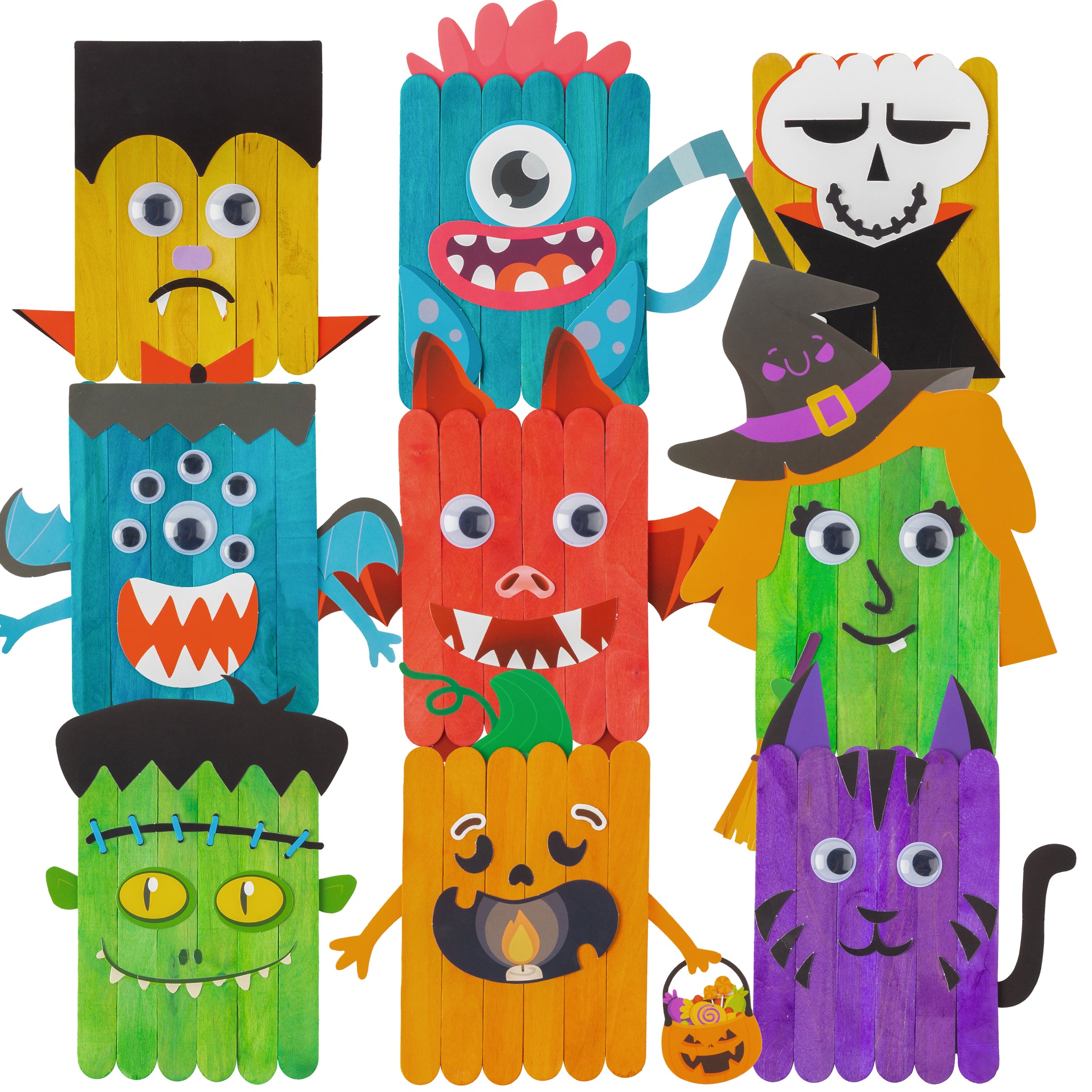 WATINC 12pcs Halloween DIY Craft Supplies Kit for Kids, Creative Makin –  Watinc