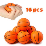 WATINC 16Pcs 2.5Inch Basketball Squeeze Toy Soft Foam Sports Balls for Kids Sports Themed Party Favor Toys, Squeeze Balls for Stress Relief, Ball Games and Prizes, Perfect for Small Hands Stress Balls