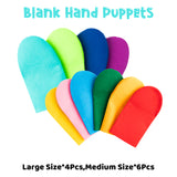 WATINC 10Pcs Hand Puppet Making Kit for Kids Large Medium Art Craft Felt Sock Puppet Creative DIY Make Your Own Puppets Pipe Cleaners Pompoms Storytelling Role Play Party Supplies Gift for Girls Boys