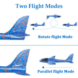 WATINC 2pcs 13.5inch Airplane, Manual Throwing, Fun, challenging, Outdoor Sports Toy, Model Foam Airplane, Blue & Orange Airplane (WT-Airplane 2Pcs)