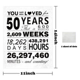 WATINC You Have Been Loved for 50 Years Poster, 11" x 14" Unframed Art Prints for 50th Birthday Decorations Party Supplies, 50th Anniversary Birthday Gifts for 50 Years Old Boys Girls Men Women