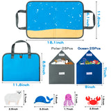 WATINC Ocean and Polar Animals Theme Travel Felt-Board Story Set Under The Sea Arctic Animal 2 Sets Felt Storytelling Board Early Learning Interactive Play Kit Flannel Felt Board Stories for Preschool