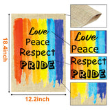 WATINC Peace and Love Garden Flag Burlap Gay Pride House Decor Support Respect Rainbow Supply for LGBT Lesbian Bisexual Transgender Group Activities Party Indoor Outdoor Double Sided 12.2 x 18.4 Inch