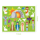 WATINC 40 Sheet Make a He Lives Scene Stickers for Easter Party Supplies, Easter Jesus Resurrection Stickers Birthday Party Game for Kids, Easter Religious Education Party Classroom Activity Gifts