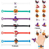 WATINC 128pcs Halloween Coloring Books Party Favors Set for Kids, Trick or Treat Candy Goodie Bag Fillers Party Supplies, Halloween Wristbands Rings Candy Bags Temporary Tattoo for Boys Girls