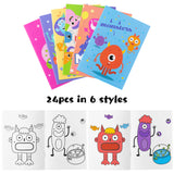 WATINC 24pcs Monster Coloring Books for Kids, Color Drawing DIY Story Art Doodle Booklet Painting Books Drawing Coloring Book Creative Activity Party Supplies Book Gift Class Party Favor for Kids