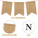 WATINC 52pcs DIY Burlap Banner Set include Letter Stencil, Design Swallowtail Flags for Kids and Adults, Handwriting Banner for Birthday and Easter Party, Unique Hand Draw Home Decoration, Easter Gift