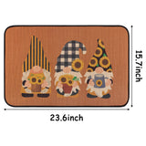 WATINC Sunflower Gnomes Doormat, Welcome Decorative Floor Mats, Non Slip and Washable Rubber Rug for Home Indoor Outdoor Bathroom Kitchen Door Front Entrance Farmhouse Decor 23.6 x 15.7 Inch