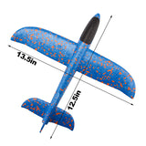 WATINC 2pcs 13.5inch Airplane, Manual Throwing, Fun, challenging, Outdoor Sports Toy, Model Foam Airplane, Blue & Orange Airplane (WT-Airplane 2Pcs)