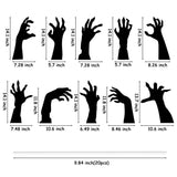 WATINC Set of 10 Halloween Black Hands Yard Signs with Stakes Zombie Skeleton Hand Silhouette Waterproof Lawn Signs Scary Party Decorations Supplies Photo Props for Outdoor Garden Patio Sidewalk