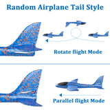 WATINC 2Pcs 17in Airplane, Manual Throwing, Fun, challenging, Outdoor Sports Toy, Model Foam Airplane, Blue & White Airplane (WT-Foam Airplane 2Pcs)