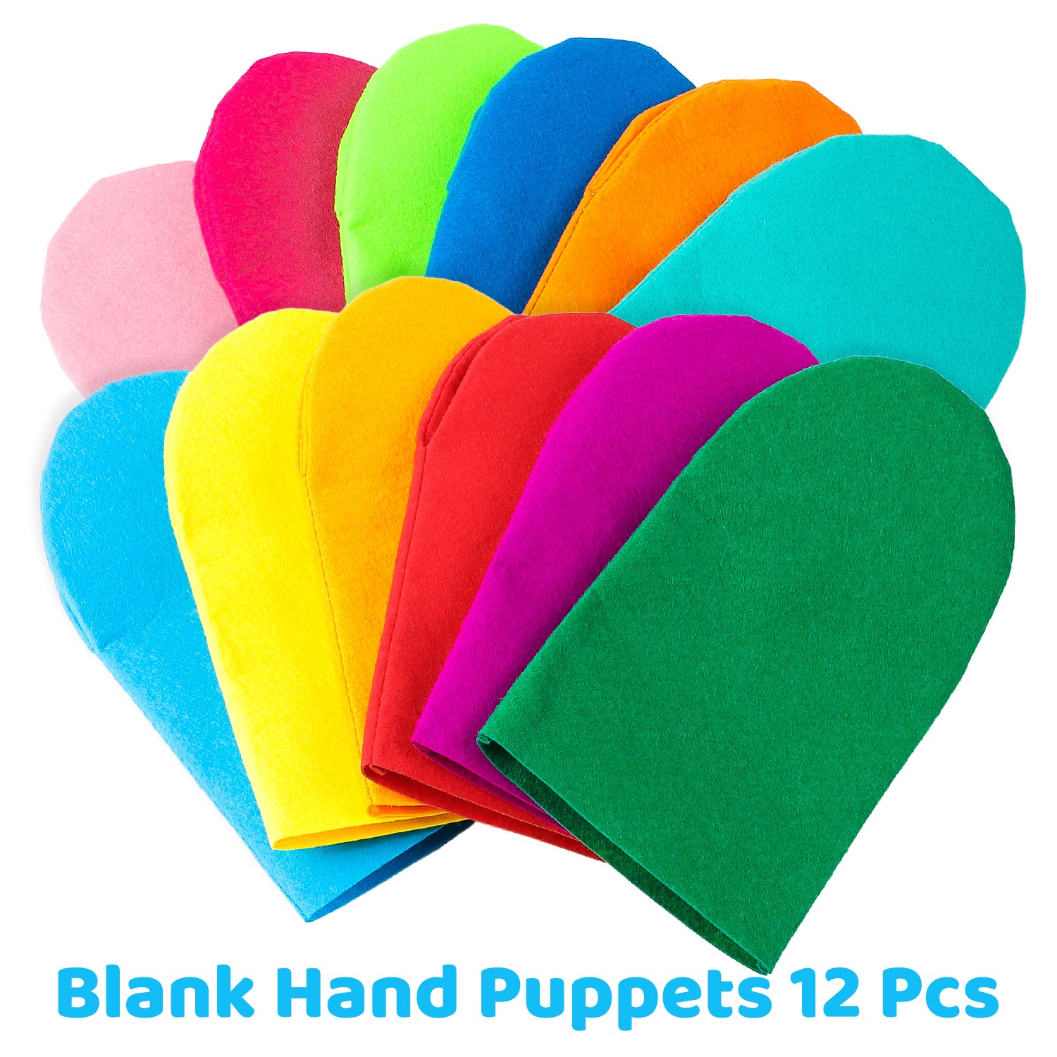 WATINC 12Pcs Hand Puppet Making Kit for Kids Art Craft Felt Sock