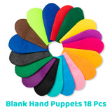 WATINC 18Pcs Hand Puppets Making Kit for Kids Art Craft Felt Sock Monster Puppet Creative DIY Make Your Own Puppets Pipe Cleaners Pompoms Storytelling Role Play Party Supplies Gift for Girls Boys