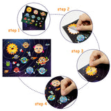 WATINC 48Pcs Outer Space Stickers Make Your Own 9 Planets Solar System Sticker Scenes Educational and Learning Activities Party Games Classroom Supplies DIY Art Craft Project for Kids Ages 2-4 4-8