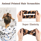 WATINC 10 Pcs Leopard Hair Scrunchies Snake Printed Chiffon Scrunchie Scarf 2 in 1 Vintage Animal Polka Dot Ponytail Holder Hair Ties with Bows Hair Scrunchy Accessories Ropes for Women