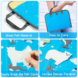 WATINC Ocean and Polar Animals Theme Travel Felt-Board Story Set Under The Sea Arctic Animal 2 Sets Felt Storytelling Board Early Learning Interactive Play Kit Flannel Felt Board Stories for Preschool