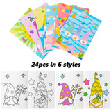 WATINC 24pcs Gnome Coloring Books for Kids Birthday Party, DIY Creativity Color Your Own Story Art Booklet with Monster Elf for Home Classroom Activity Summer Party Game Favor Supplies Gift Reward