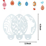 WATINC 40Pcs Happy Easter Stencil Kit, Easter Egg Painting Stencils for DIY Home Décor, Bunny Drawing Stencils Templates for Easter Party Favor, Cutout Painting Mold on Wood Paper Wall, Happy Easter