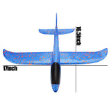 WATINC 2Pcs 17in Airplane, Manual Throwing, Fun, challenging, Outdoor Sports Toy, Model Foam Airplane, Blue & White Airplane (WT-Foam Airplane 2Pcs)