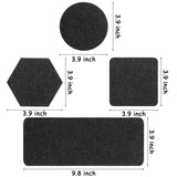 WATINC 13pcs Felt Drink Coasters Set include 4 Shapes, Plastic Non-Slip Dots Backing, Absorbent and Insulation Felt Coasters to Protect Furniture, Modern Decoration for Coffee Table, Housewarming Gift