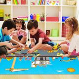 WATINC 33Pcs Construction Site Engineering Vehicles Felt Story Board Truck Excavator Tractor Crane Building Storytelling Playboard Early Learning Interactive Play Kit for Toddlers Kids 30 x 41 Inch