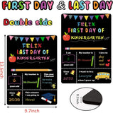 WATINC Fruit First and Last Day of School Chalkboard Style Photo Prop, Reusable Easy Clean Chalkboard Signs, Large Double-Sided Wooden Colorful Blackboard for Commemorate Back to School Supplies