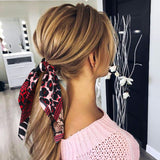 WATINC 14 Pcs Bowknot Hair Scrunchies Silk Satin Scarf Hair Ties Chiffon Floral Scrunchie 2 in 1 Vintage Ponytail Holder with Bows Dot Checks Pattern Hair Scrunchy Accessories Ropes for Women