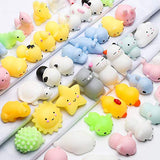 WATINC Random 70Pcs Mochi Squeeze Toys for Party Favors, Squeeze Cat Stress Relief Toys, Birthday Gifts for Girls & Boys, 30Pcs 2nd Generation Glitter Squeeze and 40Pcs Mochi Squeeze Toy, Egg Fillers