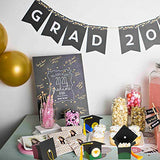 WATINC 28pcs Graduation Cap Treat Gift Box with 8pcs 2020 Graduation Stickers for Filling Candy Sugar Chocolate Box Souvenir for Graduation Party, Grad Party Favor for 2020 Graduation Ceremony Party